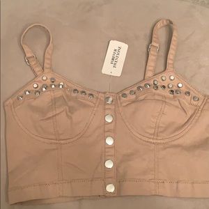 Tan Crop Top